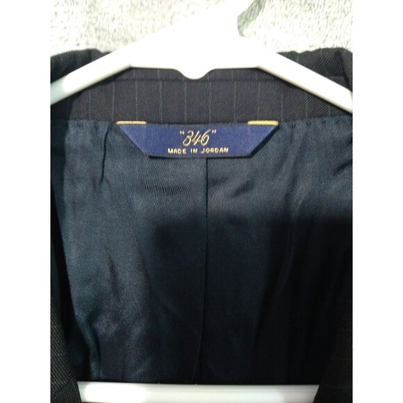 Brooks Brothers 346 Blazer Mens 46L Black Pinstripe Stretch Wool Sport Coat - Picture 5 of 8